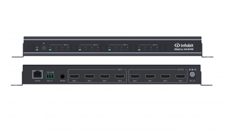 Бесподрывный матричный коммутатор Infobit iMatrix H44VAW HDMI 4×4